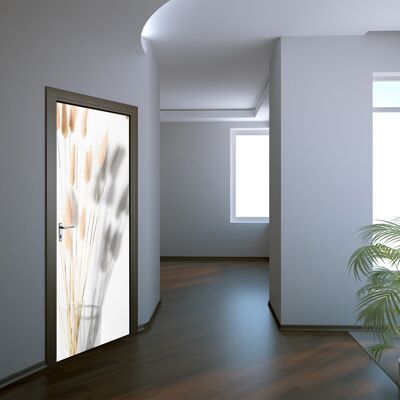 Adesivo per porta dal design minimalista floreale Peel & Stick Vinile per porta Wrap Art Decor