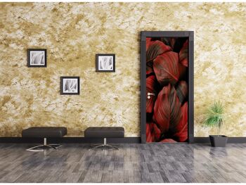 Autocollant de porte Feuilles d'automne Peel & Stick Vinyl Door Wrap Art Décor 5