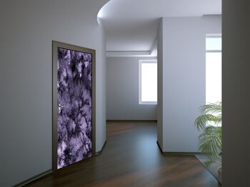 Autocollant de porte aquarelle abstrait violet Peel & Stick Vinyl Door Wrap Art Décor 1