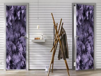 Autocollant de porte aquarelle abstrait violet Peel & Stick Vinyl Door Wrap Art Décor 3