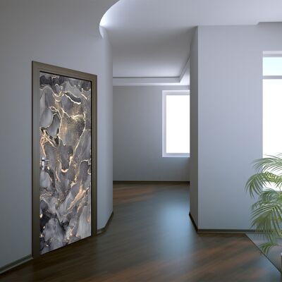 Mix of Colors of Marble Door Sticker Peel & Stick Vinyl Door Wrap Art Décor