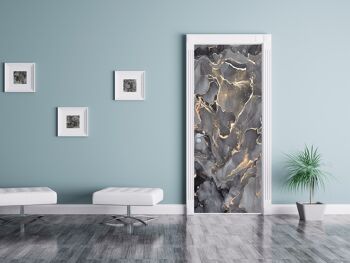 Mélange de couleurs de marbre autocollant de porte Peel & Stick Vinyl Door Wrap Art Décor 4