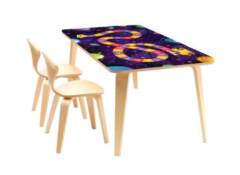 Plateau de jeu Galaxy pour enfants Couverture en vinyle laminé auto-adhésif pour tables de bureau 2