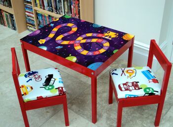 Plateau de jeu Galaxy pour enfants Couverture en vinyle laminé auto-adhésif pour tables de bureau 3