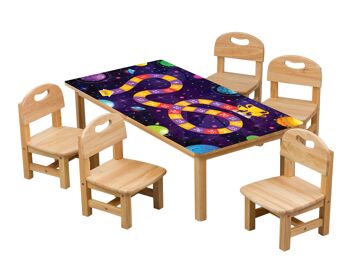 Plateau de jeu Galaxy pour enfants Couverture en vinyle laminé auto-adhésif pour tables de bureau 5