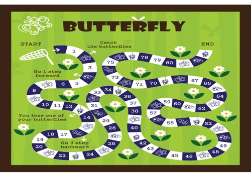 Butterfly Game For Kids Laminated Vinyl Cover Self-Adhesive for Desk and Tables