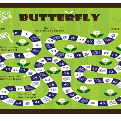 Schmetterlingsspiel für Kinder Laminierte Vinylabdeckung, selbstklebend, für Schreibtisch und Tische