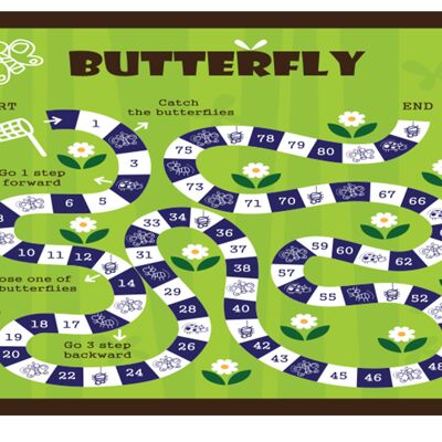 Butterfly Game For Kids Laminated Vinyl Cover Self-Adhesive for Desk and Tables