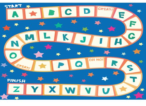 Alphabet Game For Kids Laminated Vinyl Cover Self-Adhesive for Desk and Tables