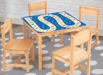 Jeu de l'alphabet pour enfants Couverture en vinyle laminé auto-adhésif pour bureau et tables 4