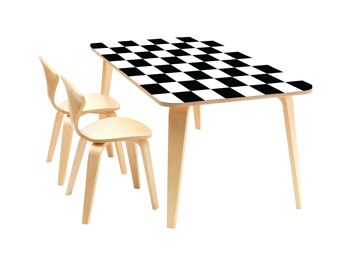 Plateau de jeu d'échecs en vinyle laminé auto-adhésif pour bureau et tables 2