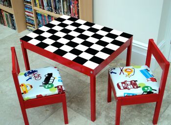 Plateau de jeu d'échecs en vinyle laminé auto-adhésif pour bureau et tables 3