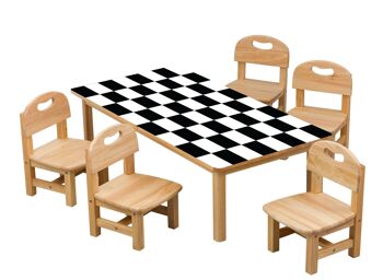 Plateau de jeu d'échecs en vinyle laminé auto-adhésif pour bureau et tables 5