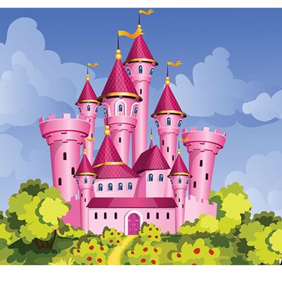 Princess Castle For Kids laminata in vinile autoadesiva per scrivania e tavoli