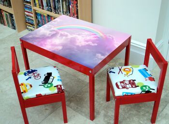 Arc-en-ciel dans les nuages en vinyle laminé auto-adhésif pour bureau et tables 3
