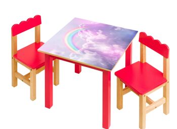 Arc-en-ciel dans les nuages en vinyle laminé auto-adhésif pour bureau et tables 6