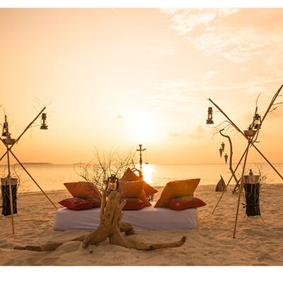 Cover in vinile laminato Sunset Beach Ocean autoadesiva per scrivania e tavoli