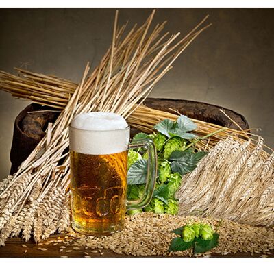 Beer Hops Grain Laminated Vinyl Cover Selbstklebend für Schreibtisch und Tische