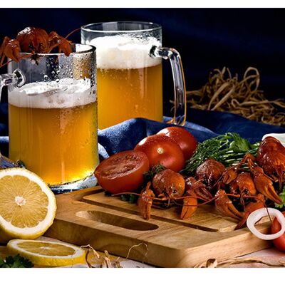 Pint of Beer Crayfish Laminated Vinyl Cover Self-Adhesive for Desk and Tables