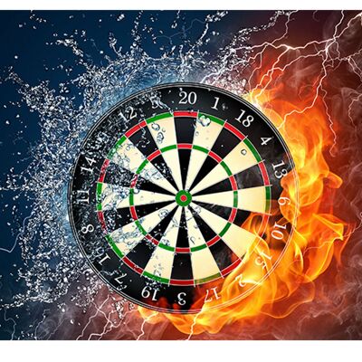 Dart Board Water & Fire Laminated Vinyl Cover Self-Adhesive for Desk and Tables