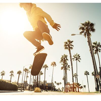 Skateboard Jump Housse en vinyle laminé auto-adhésif pour bureau et tables