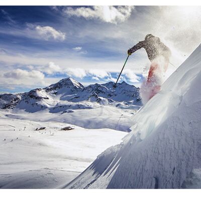 Ski Winter Mountains Housse en vinyle laminé auto-adhésif pour bureau et tables