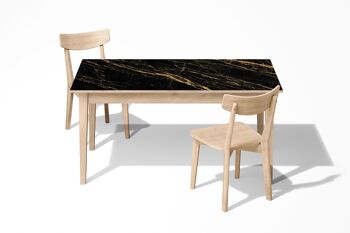 Couverture de décor d'art de bureau de table de vinyle auto-adhésif stratifié de marbre noir et d'or 2