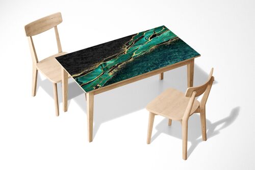 Green Marble Abstract Laminated Self Adhesive Vinyl Table Desk Art Décor Cover