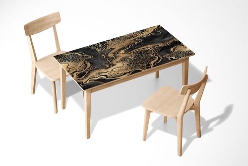 Artistic Gold Marble Laminated Self Adhesive Vinyl Table Desk Art Décor Cover