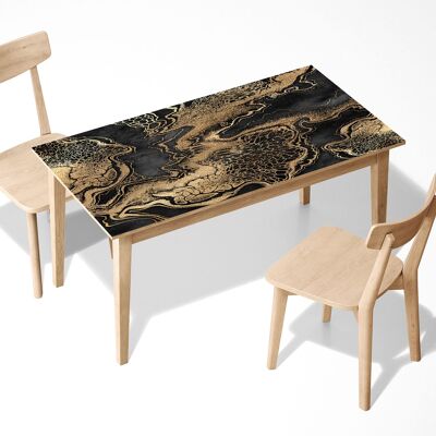 Vinilo autoadhesivo laminado de mármol dorado artístico para mesa, escritorio, decoración artística