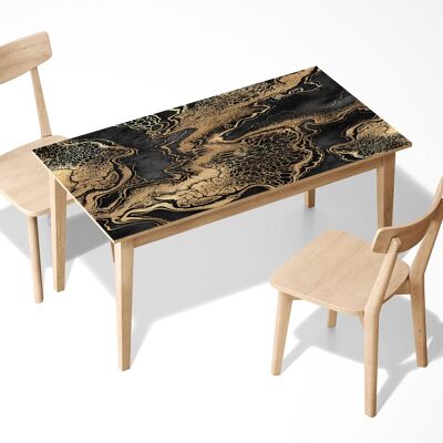 Artistic Gold Marble Laminated Self Adhesive Vinyl Table Desk Art Décor Cover