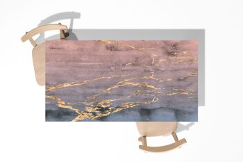 Couverture de décor d'art de bureau de table de vinyle auto-adhésif laminé de marbre de peinture abstraite 3