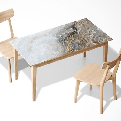 Copertura decorativa per scrivania da tavolo in vinile autoadesivo laminato in marmo grigio e oro