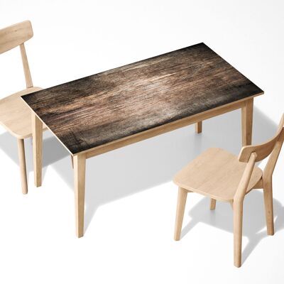Cubierta de decoración de arte de escritorio de mesa de vinilo autoadhesivo laminado con textura de madera oscura
