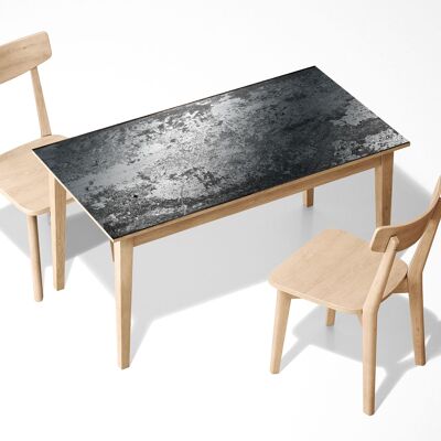 Cubierta de decoración de arte de escritorio de mesa de vinilo autoadhesivo laminado de piedra de hormigón gris