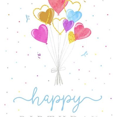 Big Blessing Silver - Happy Birthday (balloons)