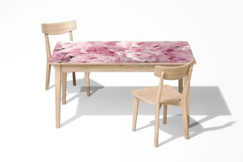 Couverture de décor d'art de bureau de table de vinyle auto-adhésif stratifié de fond de pivoines roses 2