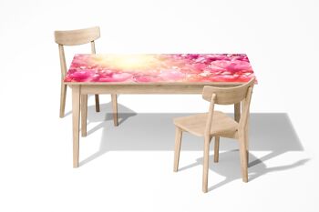 Couverture de décor d'art de bureau de table de vinyle auto-adhésif stratifié de fond de fleurs roses 2