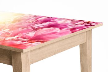Couverture de décor d'art de bureau de table de vinyle auto-adhésif stratifié de fond de fleurs roses 4