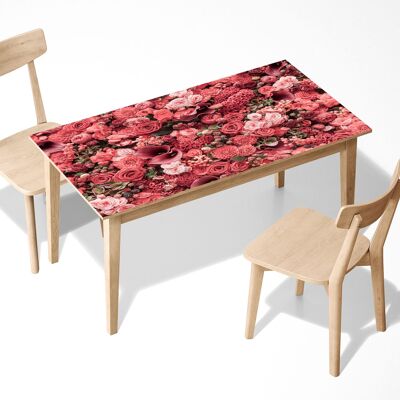 Fond de fleurs Vinyle laminé auto-adhésif Table Desk Art Décor Cover