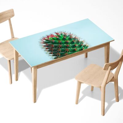 Cubierta de decoración de arte de escritorio de mesa de vinilo autoadhesivo laminado de cactus verde