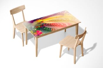Motif aquarelle laminé auto-adhésif vinyle Table bureau Art Décor couverture 1