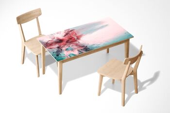 Peinture à l'encre fleur laminé auto-adhésif vinyle Table bureau Art Décor couverture 1