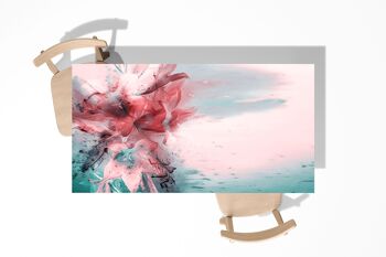 Peinture à l'encre fleur laminé auto-adhésif vinyle Table bureau Art Décor couverture 3