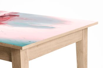 Peinture à l'encre fleur laminé auto-adhésif vinyle Table bureau Art Décor couverture 4