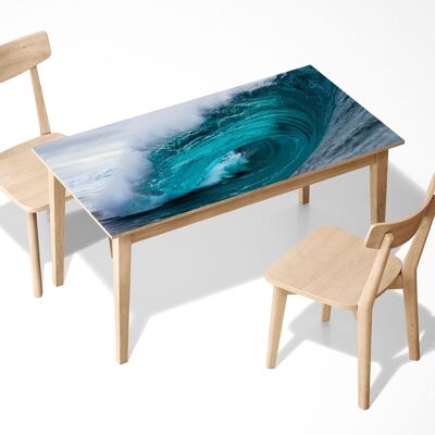 Wave of the Ocean - Funda de vinilo autoadhesivo laminado para mesa, escritorio, decoración artística