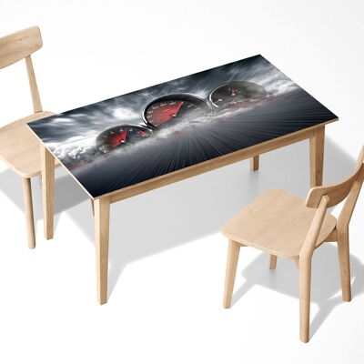 Speedometers in smoke Laminated Self Adhesive Vinyl Table Desk Art Décor Cover