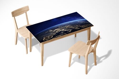 View Europe from Space Laminated Self Adhesive Vinyl Table Desk Art Décor Cover