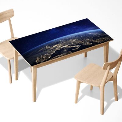 Ver Europa desde el espacio Vinilo autoadhesivo laminado Cubierta de decoración artística para mesas y escritorios