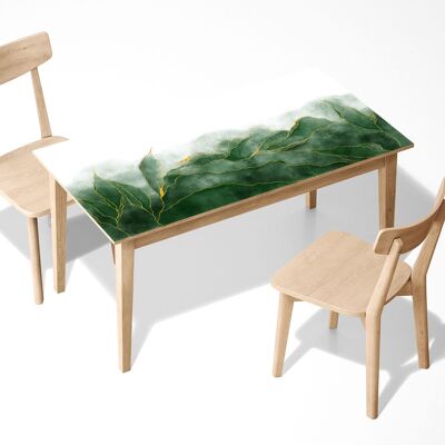 Cubierta de decoración de arte de escritorio de mesa de vinilo autoadhesivo laminado efecto mármol verde